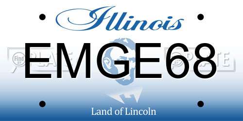 EMGE68 Illinois License Plate