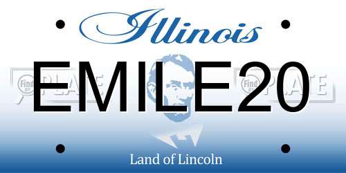 EMILE20 Illinois License Plate