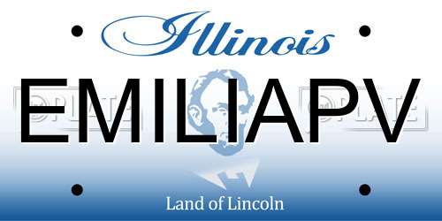 EMILIAPV Illinois License Plate