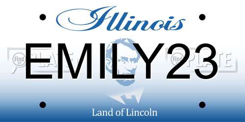 EMILY23 Illinois License Plate