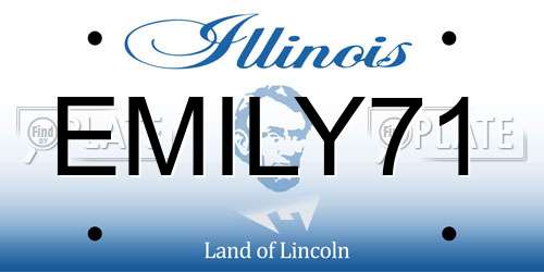 EMILY71 Illinois License Plate
