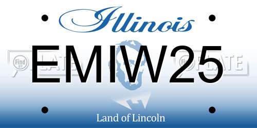 EMIW25 Illinois License Plate