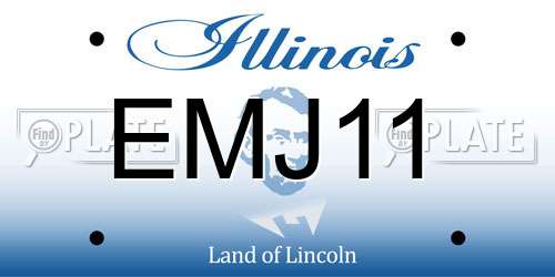 EMJ11 Illinois License Plate