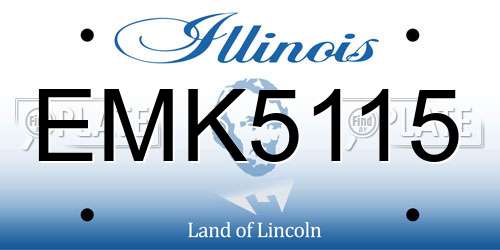 EMK5115 Illinois License Plate