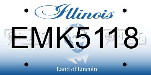 EMK5118 Illinois License Plate