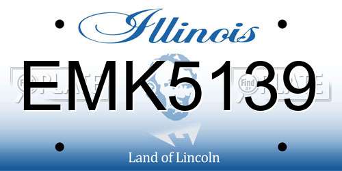 EMK5139 Illinois License Plate