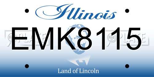EMK8115 Illinois License Plate