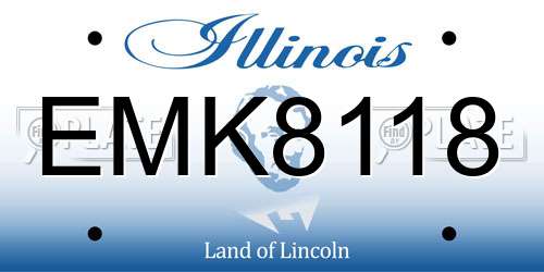 EMK8118 Illinois License Plate