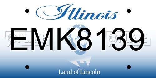 EMK8139 Illinois License Plate