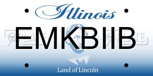 EMKBIIB Illinois License Plate