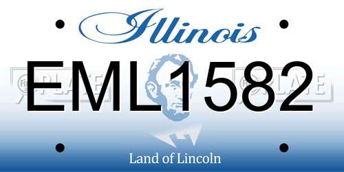 EML1582 Illinois License Plate
