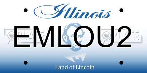EMLOU2 Illinois License Plate