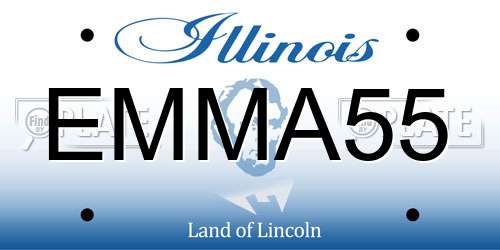 EMMA55 Illinois License Plate