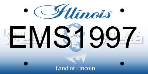 EMS1997 Illinois License Plate