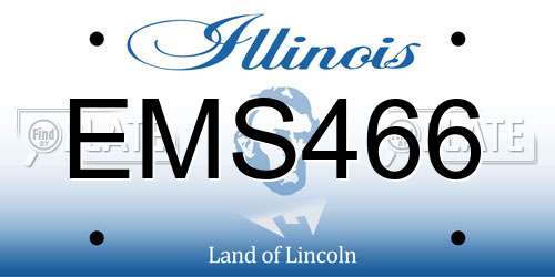 EMS466 Illinois License Plate