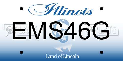 EMS46G Illinois License Plate