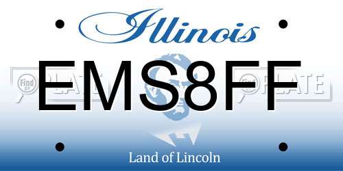 EMS8FF Illinois License Plate