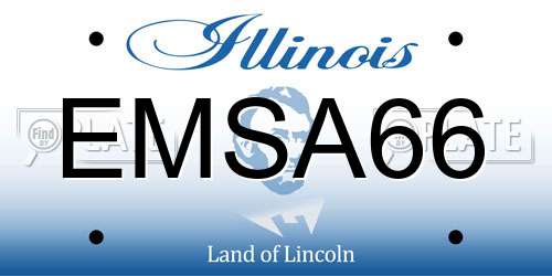 EMSA66 Illinois License Plate