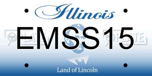EMSS15 Illinois License Plate