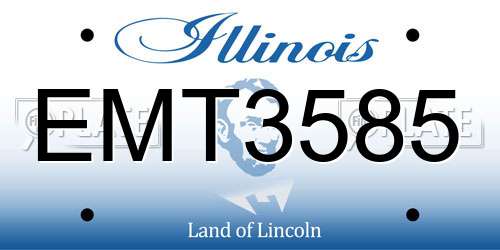 EMT3585 Illinois License Plate