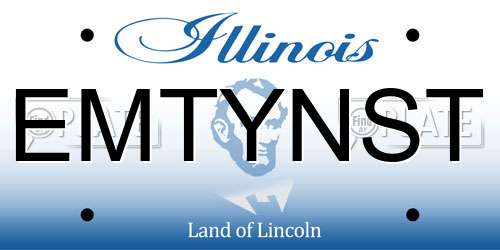 EMTYNST Illinois License Plate