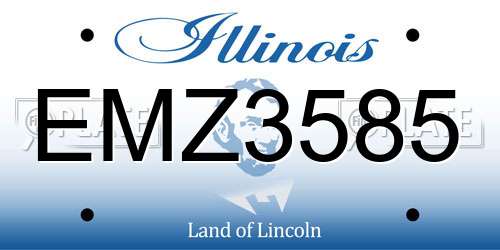 EMZ3585 Illinois License Plate