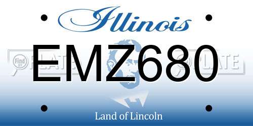 EMZ680 Illinois License Plate