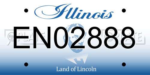 EN02888 Illinois License Plate