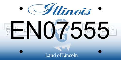 EN07555 Illinois License Plate