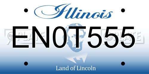 EN0T555 Illinois License Plate