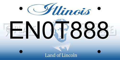 EN0T888 Illinois License Plate