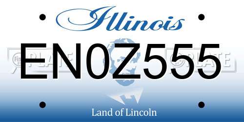 EN0Z555 Illinois License Plate