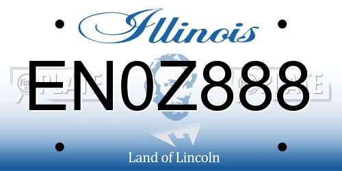 EN0Z888 Illinois License Plate