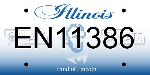 EN11386 Illinois License Plate