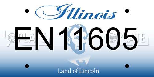 EN11605 Illinois License Plate