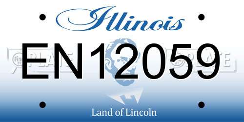 EN12059 Illinois License Plate