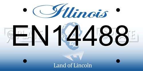 EN14488 Illinois License Plate