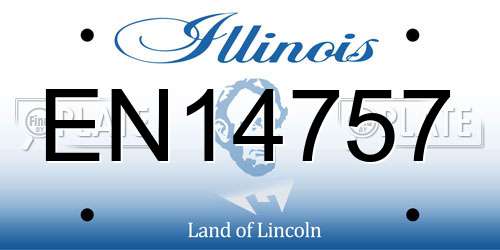 EN14757 Illinois License Plate