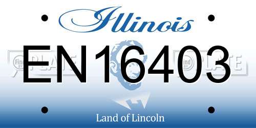 EN16403 Illinois License Plate