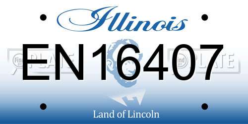 EN16407 Illinois License Plate
