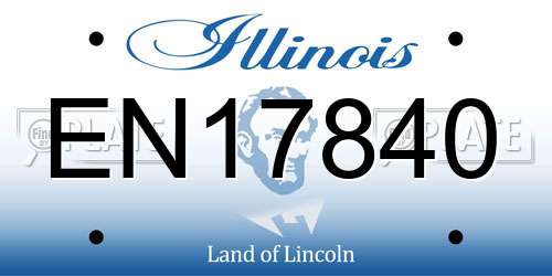 EN17840 Illinois License Plate