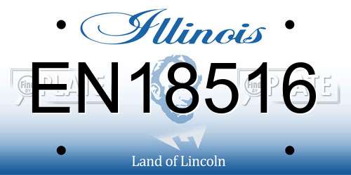 EN18516 Illinois License Plate