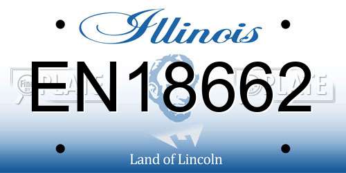 EN18662 Illinois License Plate