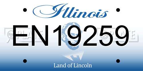 EN19259 Illinois License Plate
