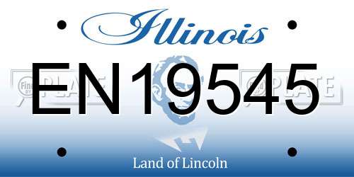EN19545 Illinois License Plate