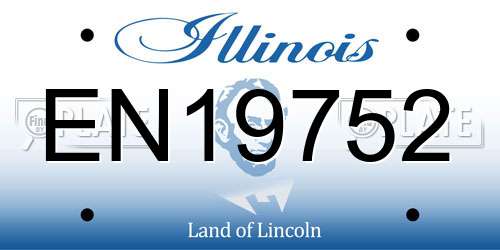 EN19752 Illinois License Plate