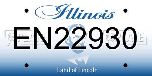 EN22930 Illinois License Plate