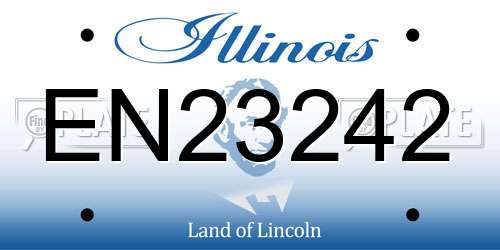 EN23242 Illinois License Plate