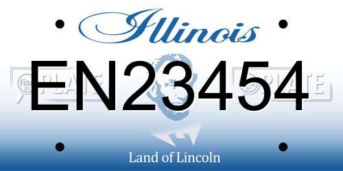 EN23454 Illinois License Plate