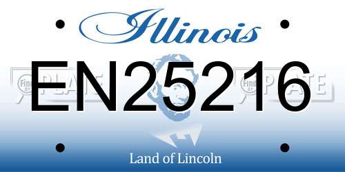 EN25216 Illinois License Plate